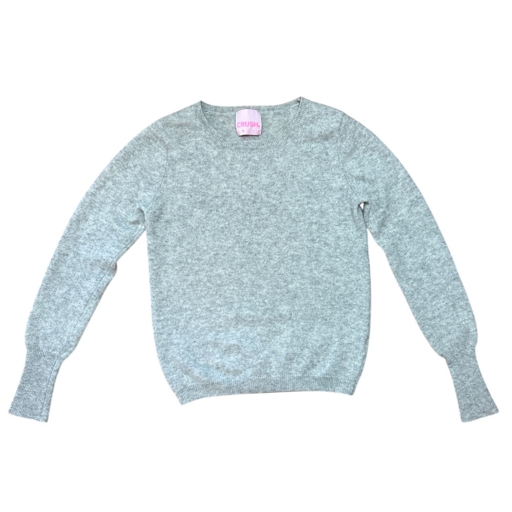 Crush 100% Cashmere Gray Crew Neck Sweater Size:1 (small)